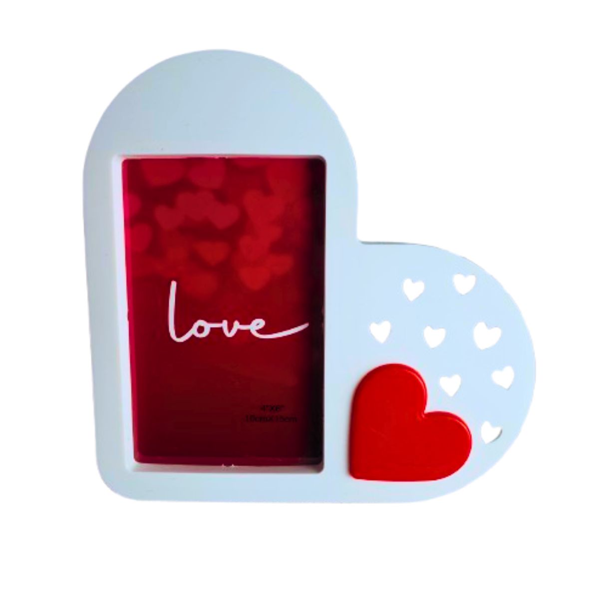Porta Retrato Coração Love Decoração Amor Branco Porta Retrato Coração Love Decoração Amor Branco